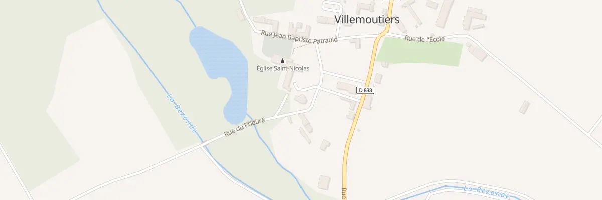 Plan du 3 Rue du Prieure à Villemoutiers