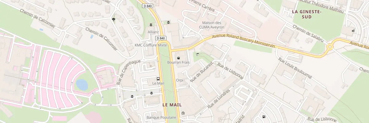 Plan du 16 Av de Bourran à Rodez