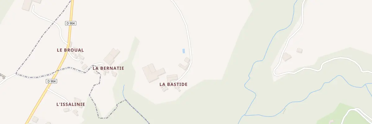 Plan du 2 La Bastide à Villecomtal
