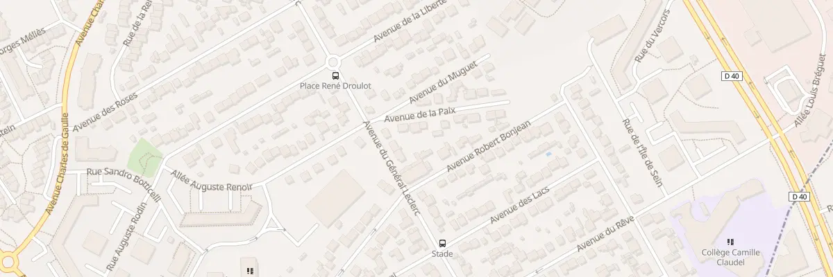 Plan du 6 Av de la Paix à Villepinte