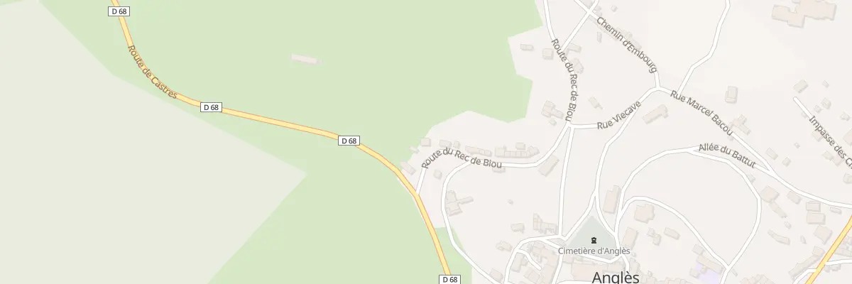 Plan du 55 Rte du Rec de Biou à Anglès