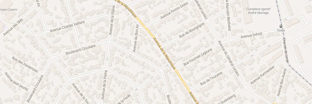 Plan du 39 Av Republique à Villepinte