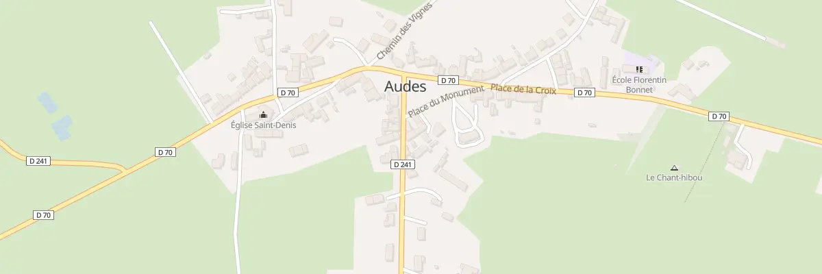 Plan du 3 Rte de Vaux à Audes