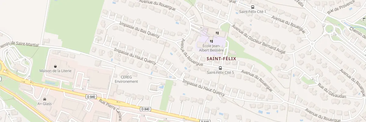 Plan du 805 Av du Rouergue à Rodez