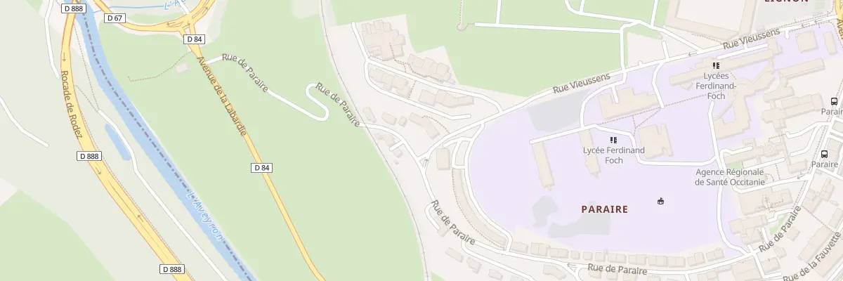 Plan du 50 Rue de Paraire à Rodez