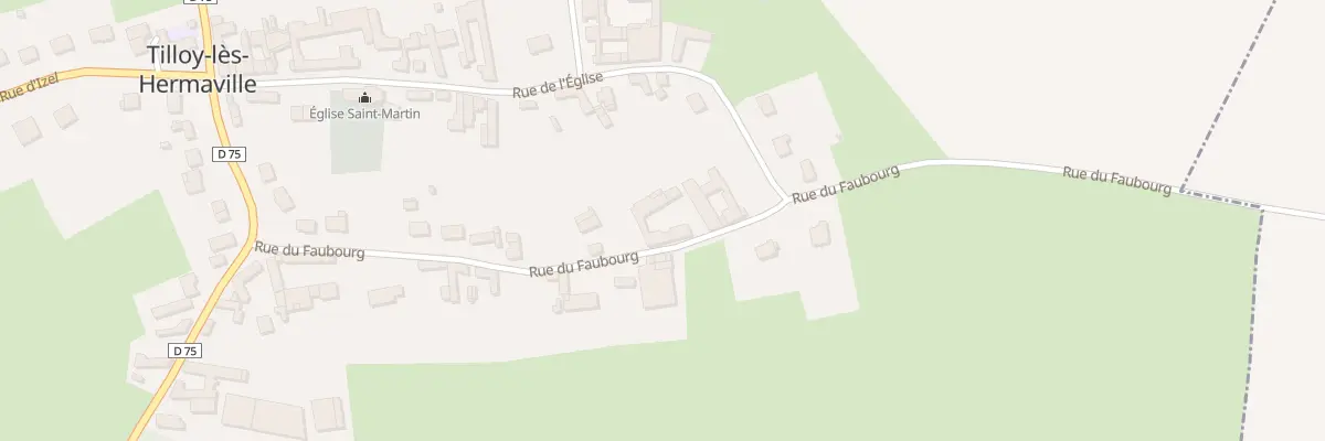 Plan du 25 Rue du Faubourg à Tilloy-lès-Hermaville