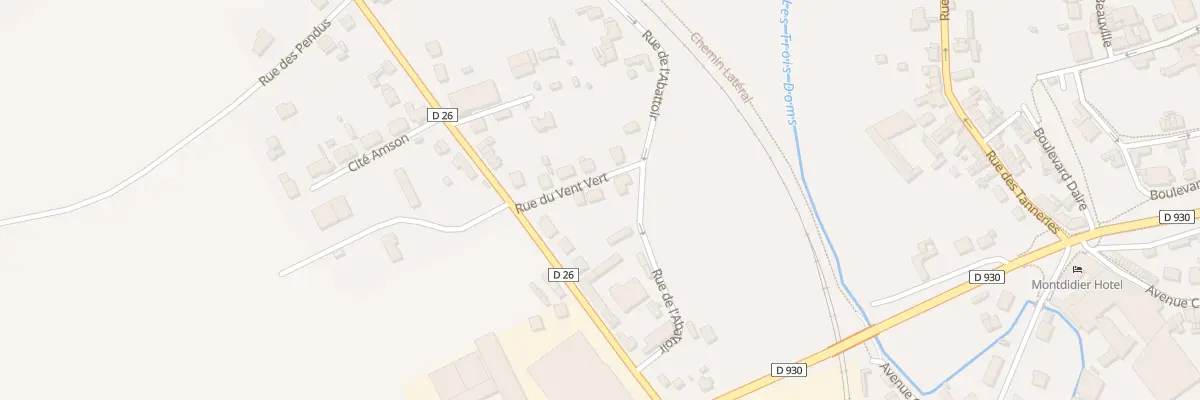 Plan du 6 Rue du Vent Vert à Montdidier