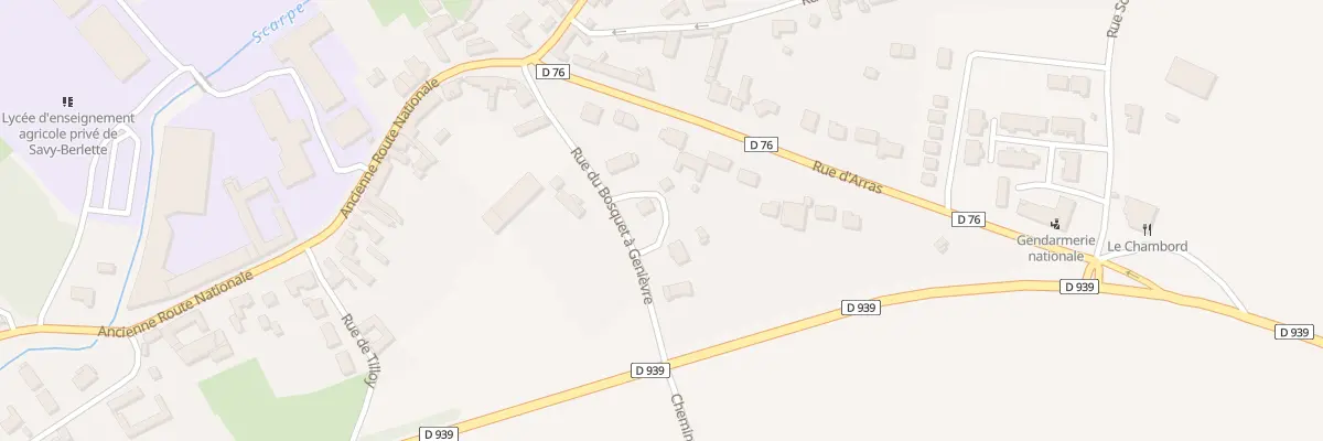 Plan du 2 Rue du Bosquet a Genievre à Savy-Berlette