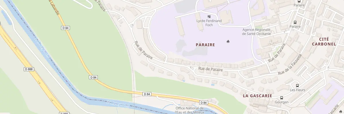 Plan du 46 Rue de Paraire à Rodez