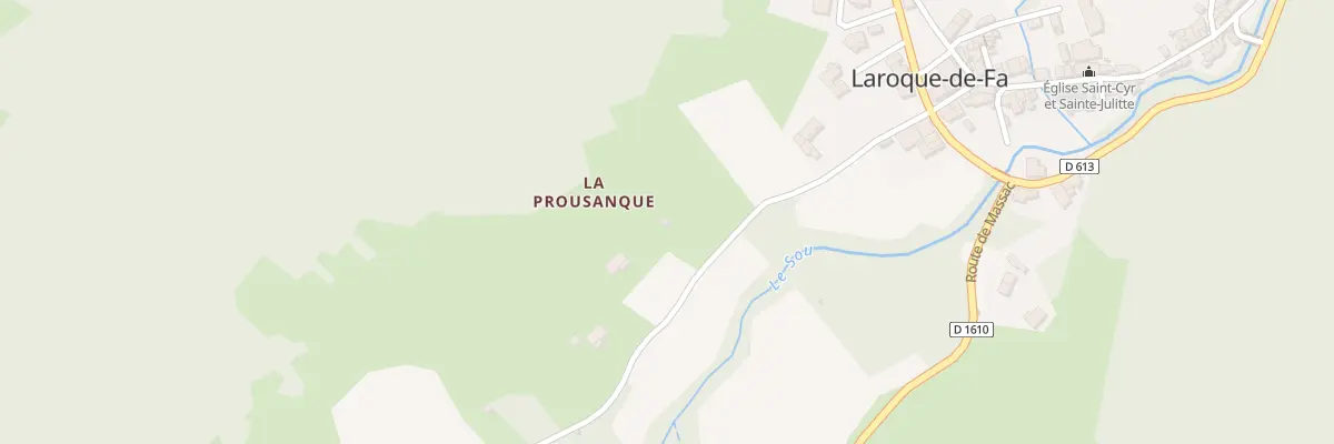 Plan du 67A La Prousanque à Laroque-de-Fa