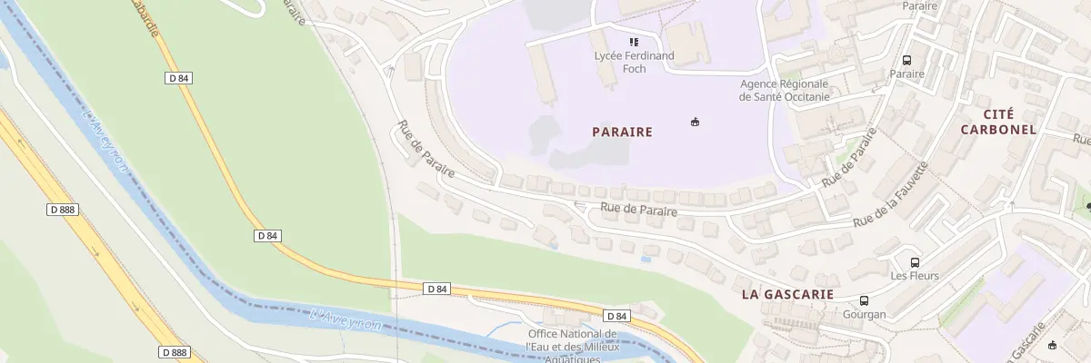 Plan du 42 Rue de Paraire à Rodez