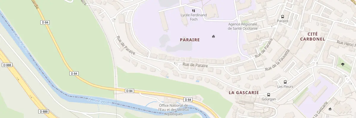 Plan du 36 Rue de Paraire à Rodez