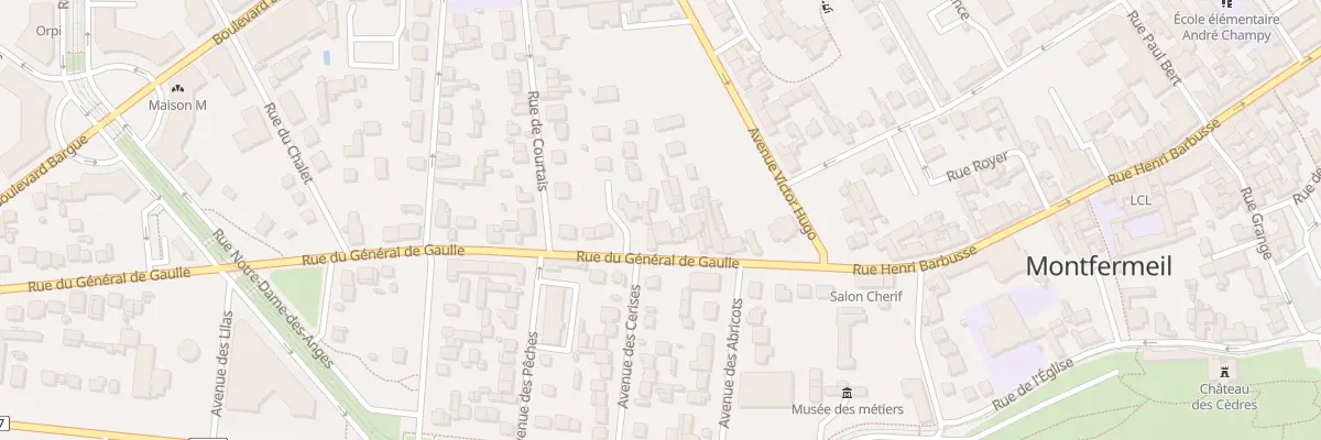 Plan du 16 Rue du Général de Gaulle à Montfermeil