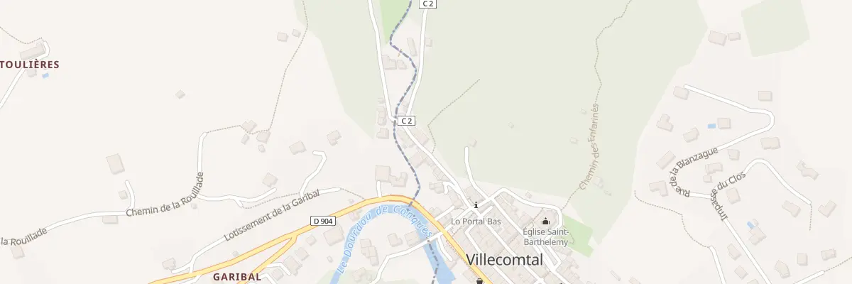 Plan du 8 Rue du Faubourg à Villecomtal