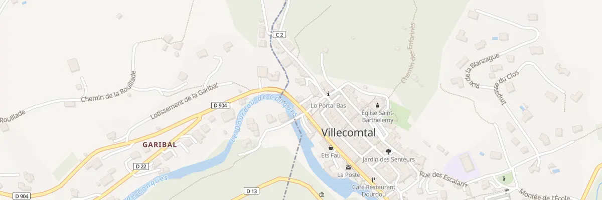 Plan du 1 Av Joseph Vidal à Villecomtal