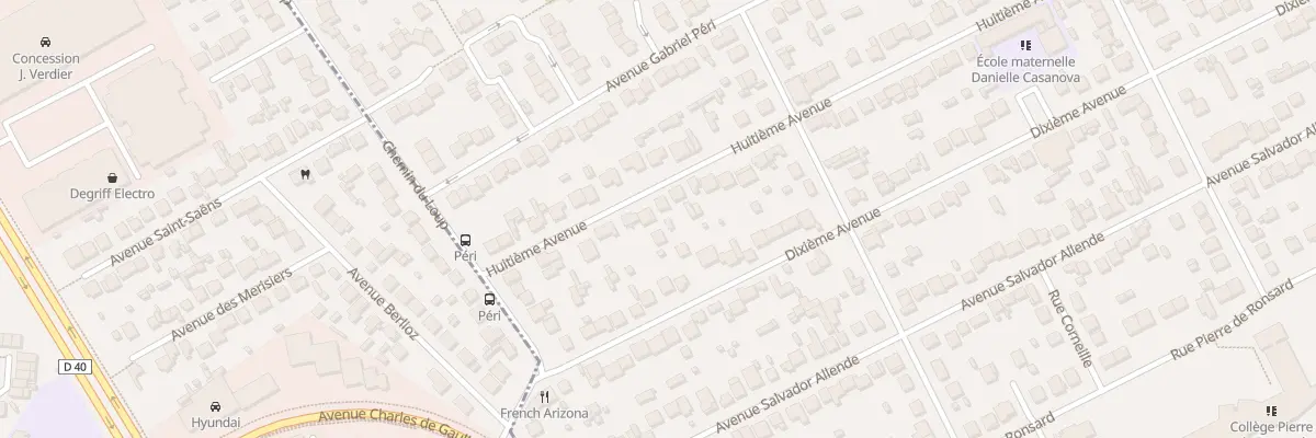 Plan du 12 Huitième Avenue à Tremblay-en-France