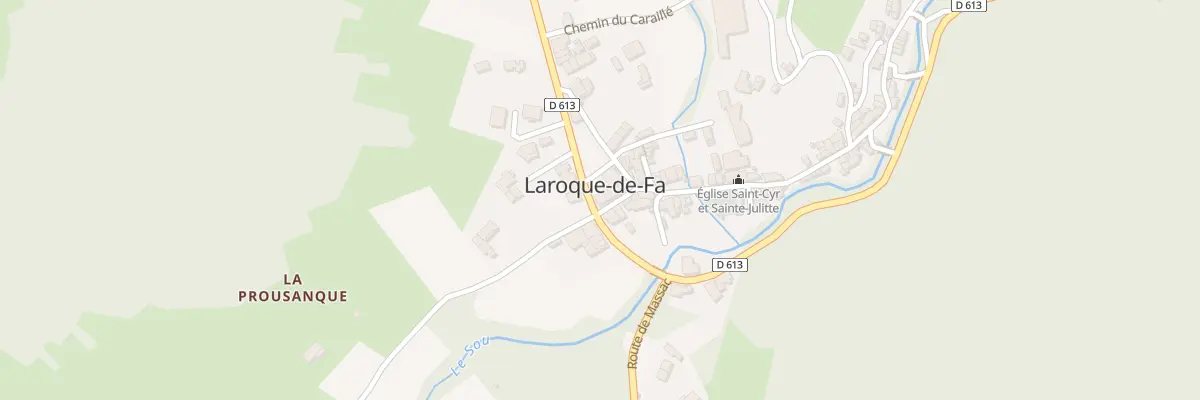 Plan de la Rue du Foyer à Laroque-de-Fa