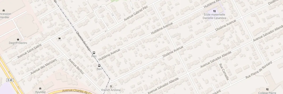 Plan du 16 Huitième Avenue à Tremblay-en-France