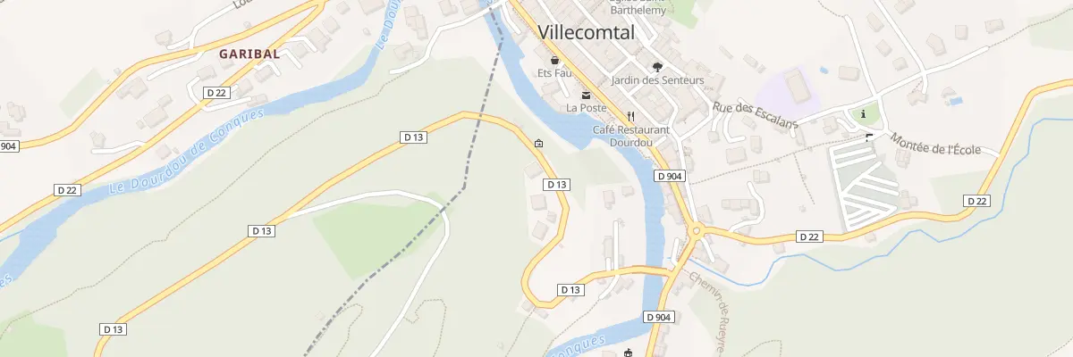 Plan du 13 Rte de Senepjac à Villecomtal