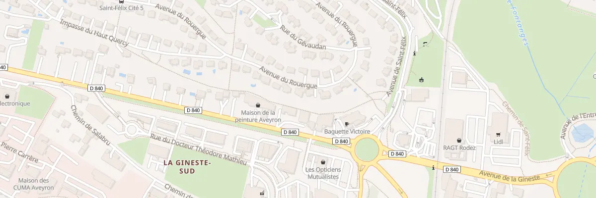 Plan du 351 Av du Rouergue à Rodez