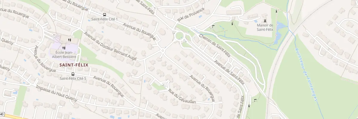 Plan du 55 Av du Rouergue à Rodez
