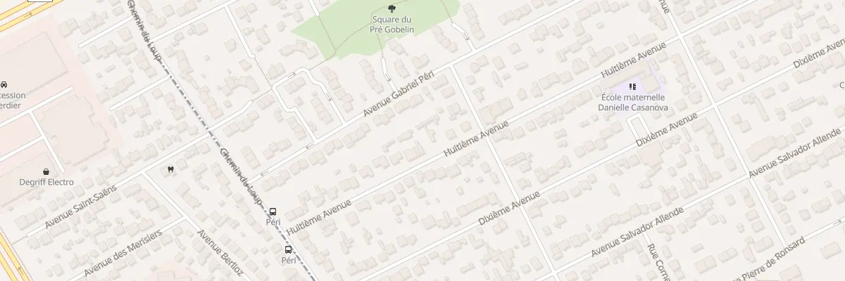 Plan du 15 Huitième Avenue à Tremblay-en-France