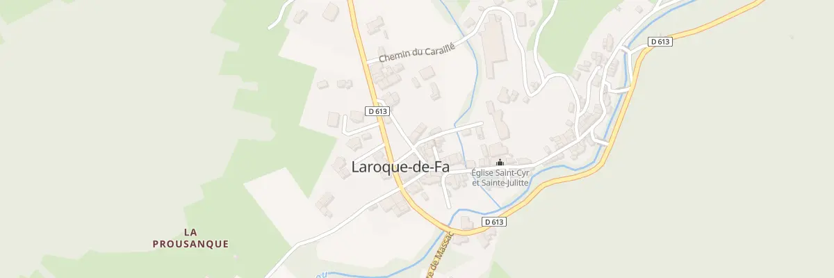 Plan du 1 Che du Château à Laroque-de-Fa