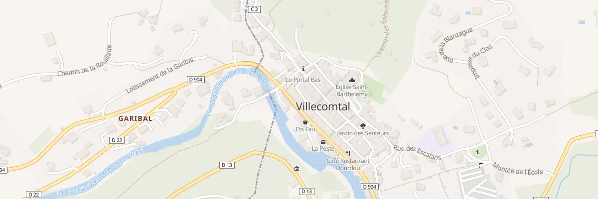 Plan du 12 Rue Basse à Villecomtal