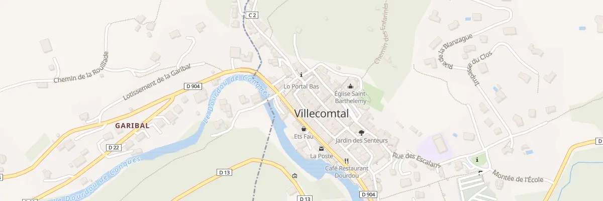 Plan du 5 Rue Basse à Villecomtal