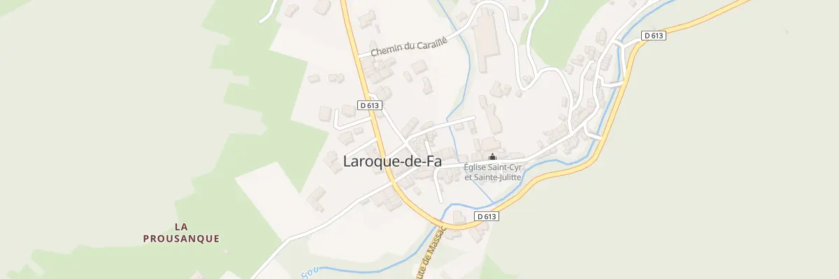 Plan du 8 Le Village à Laroque-de-Fa