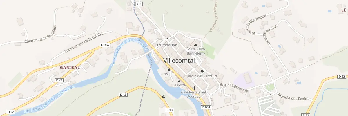 Plan du 13 Rue Basse à Villecomtal