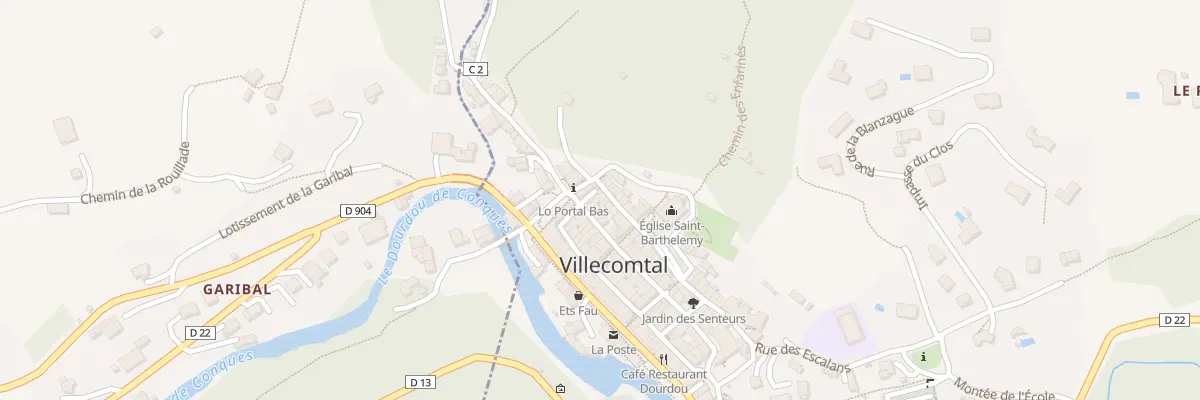 Plan du 2 Rue Haute à Villecomtal