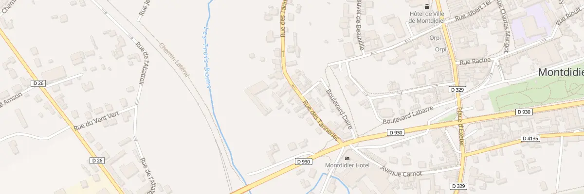 Plan du 7 Rue des Tanneries à Montdidier