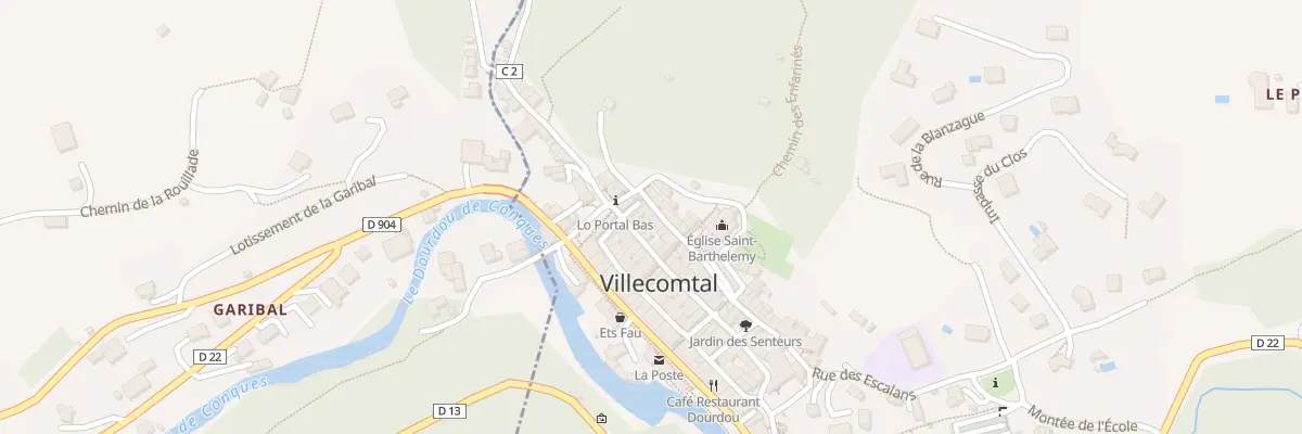 Plan du 4 Rue Haute à Villecomtal
