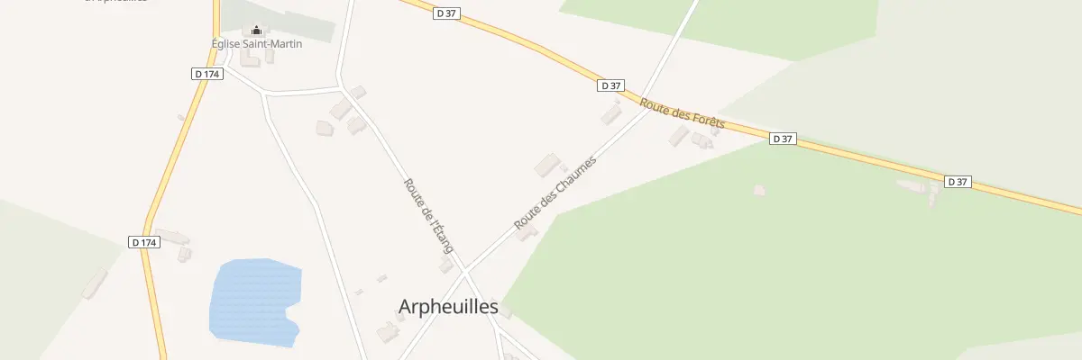 Plan du 104 Rte des Chaumes à Arpheuilles