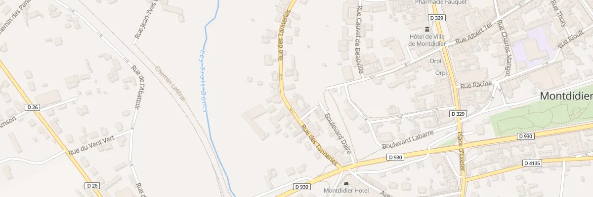 Plan du 22 Rue des Tanneries à Montdidier