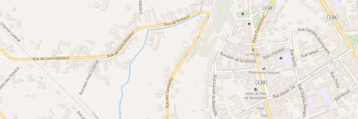Plan du 35 Rue des Tanneries à Montdidier