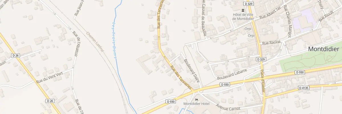 Plan du 16 Rue des Tanneries à Montdidier
