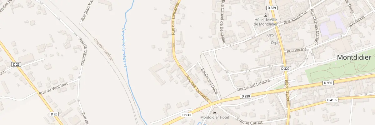 Plan du 18 Rue des Tanneries à Montdidier