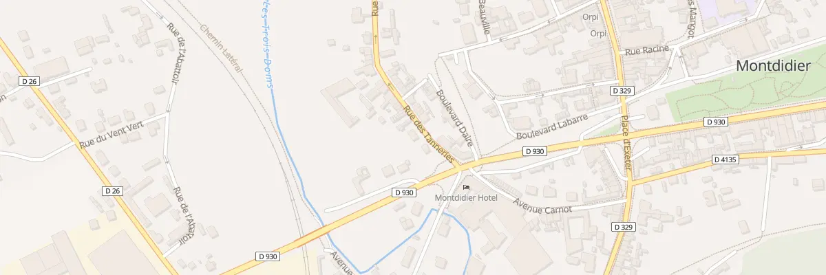Plan du 1B Rue des Tanneries à Montdidier