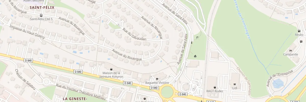 Plan du 274 Av du Rouergue à Rodez