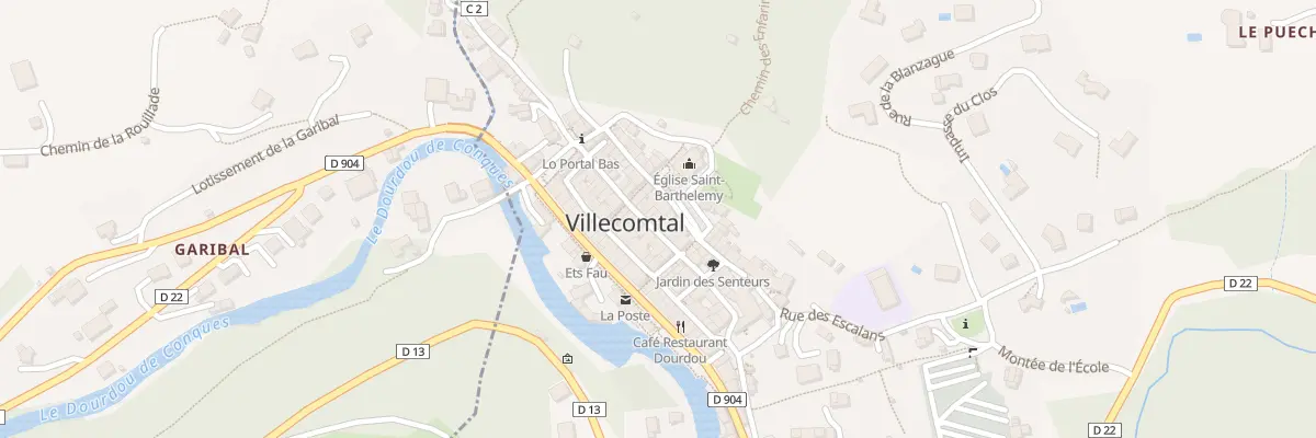 Plan du 25 Rue de l’Horloge à Villecomtal