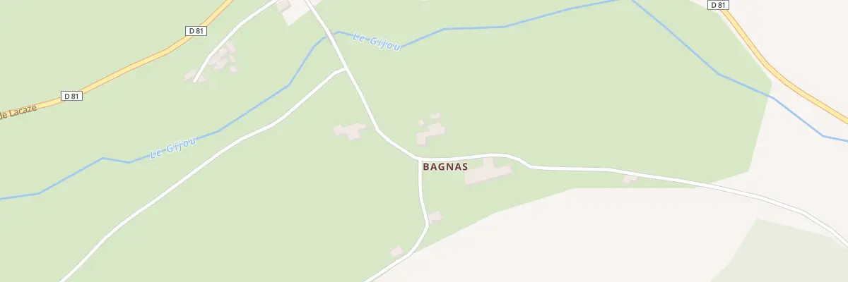 Plan du 5284 Bagnas à Lacaze