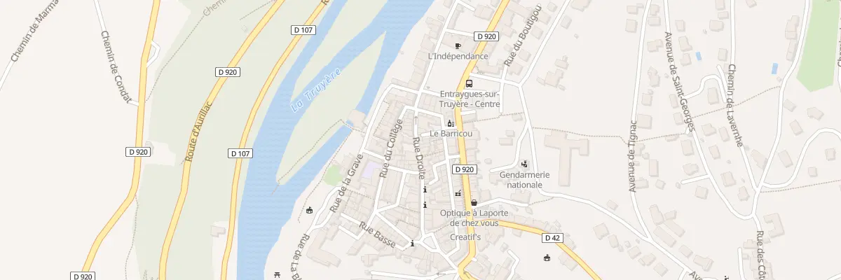 Plan du 30 Rue Droite à Entraygues-sur-Truyère