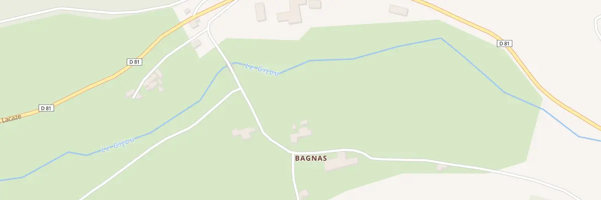 Plan du 5280 Bagnas à Berlats