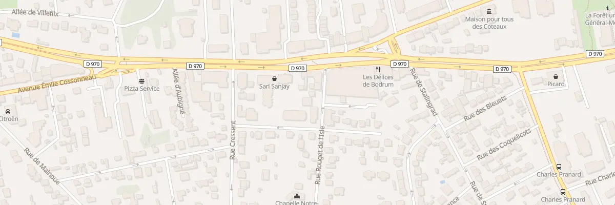 Plan du 8 Rue Rouget de l’Isle à Noisy-le-Grand