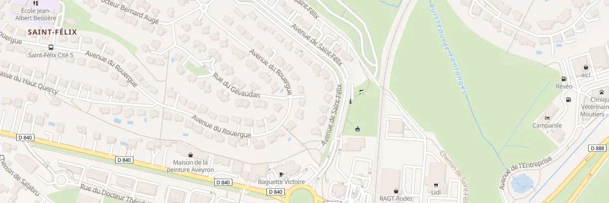 Plan du 225 Av du Rouergue à Rodez