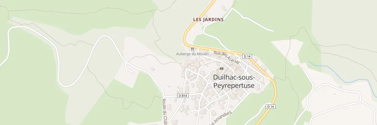 Plan du 14 Rue du Faubourg à Duilhac-sous-Peyrepertuse