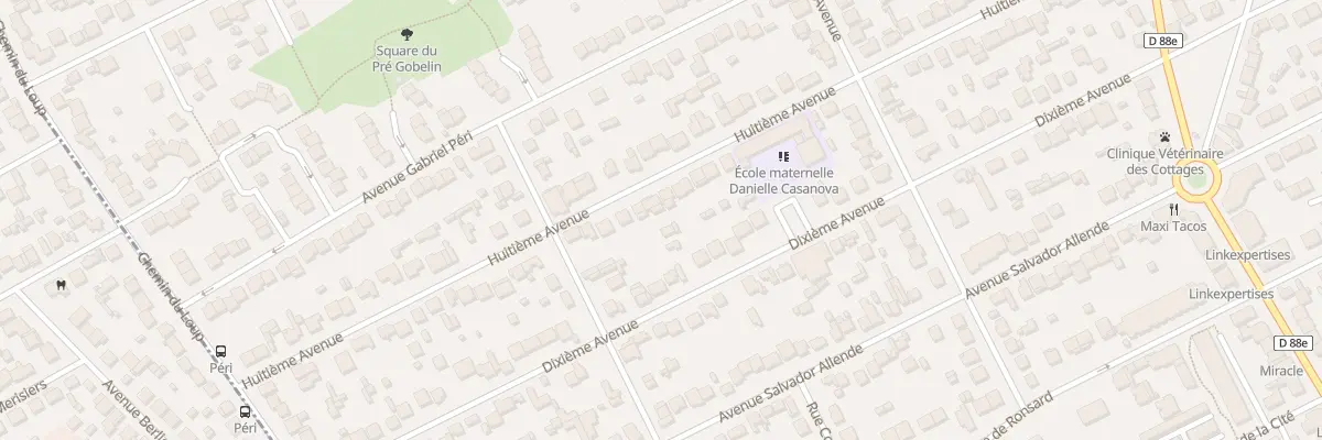 Plan du 42 Huitième Avenue à Tremblay-en-France