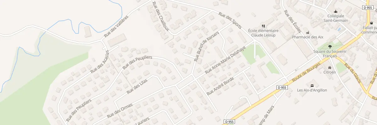 Plan du 12 Rue Buhot de Kersers aux Aix-d’Angillon